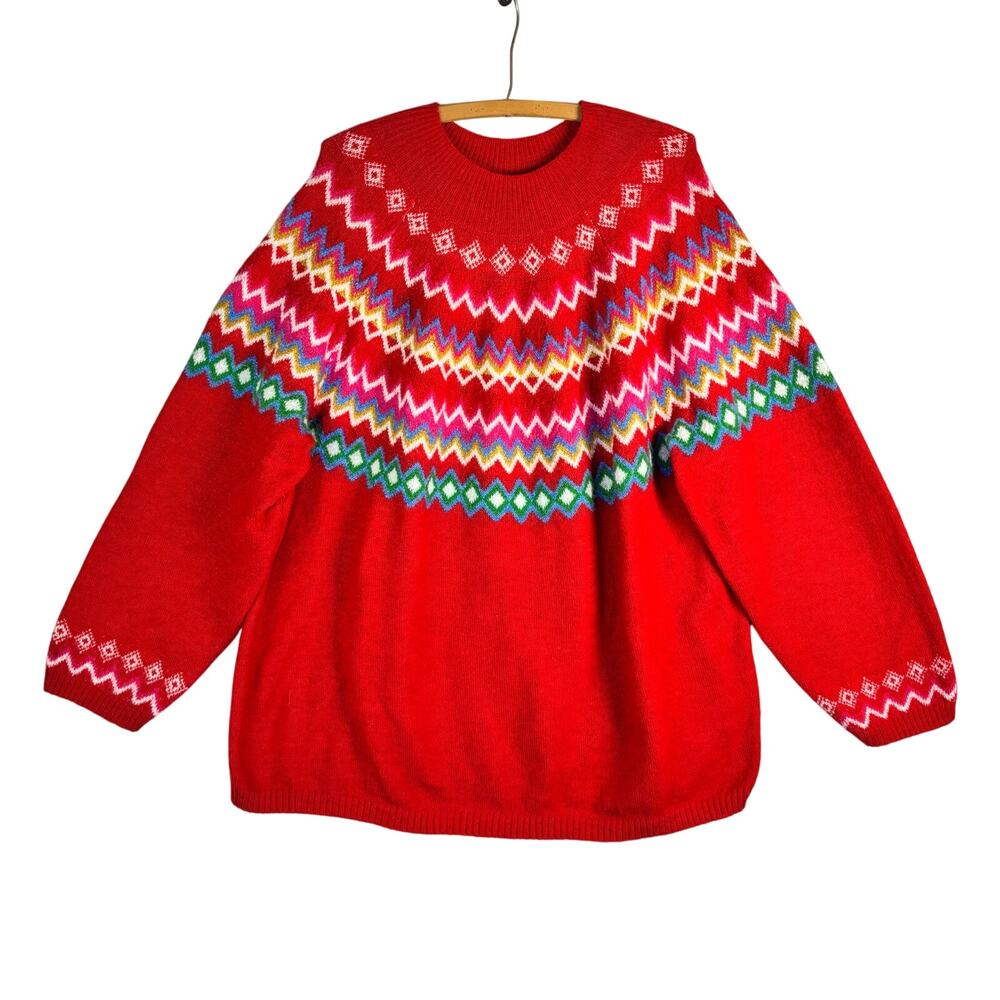 CROFT & BARROW” Fair Isle” Sweater Woman’s Plus Size 3X